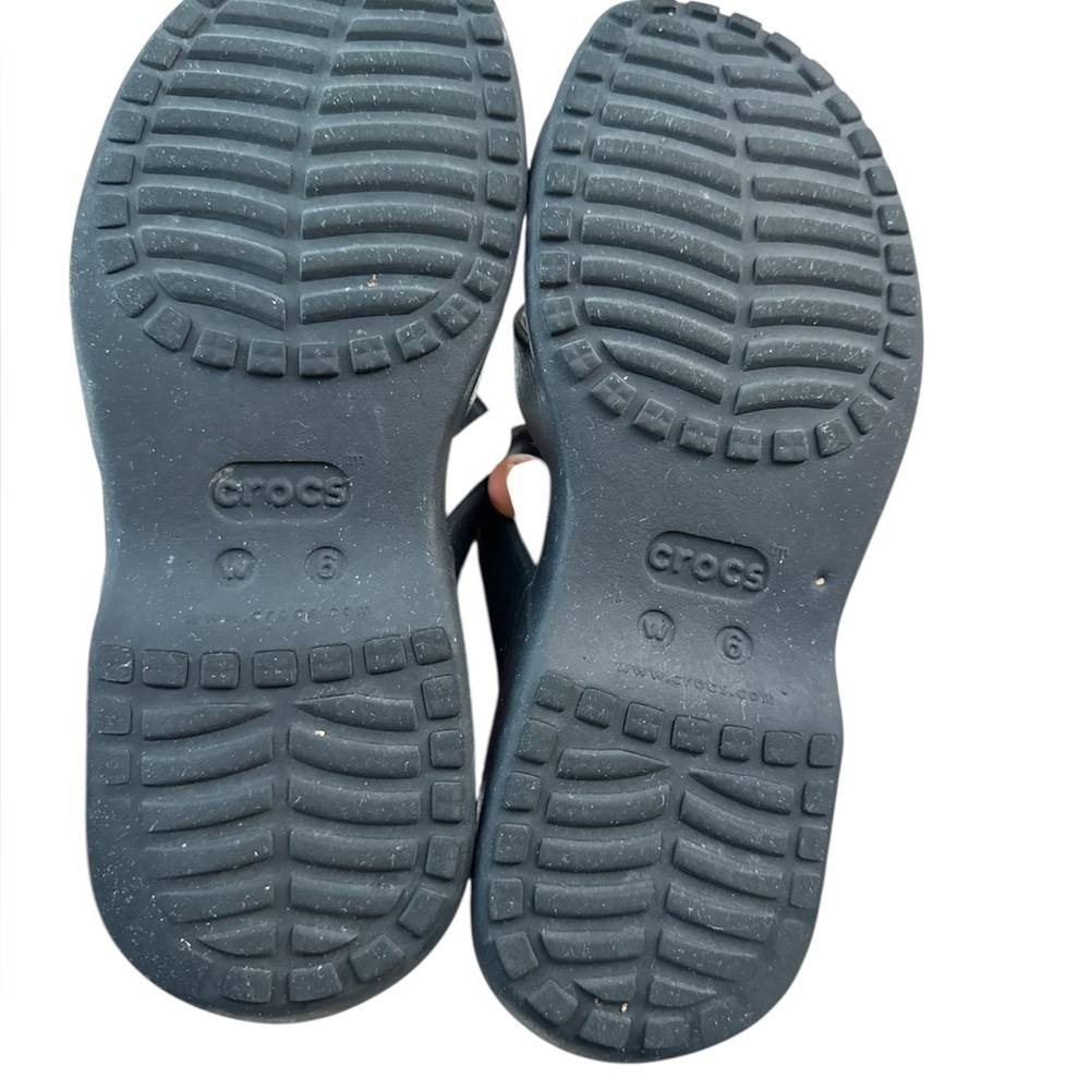 Crocs Meleen Twist sandals in black/smoke Size 6 - Picture 6 of 8